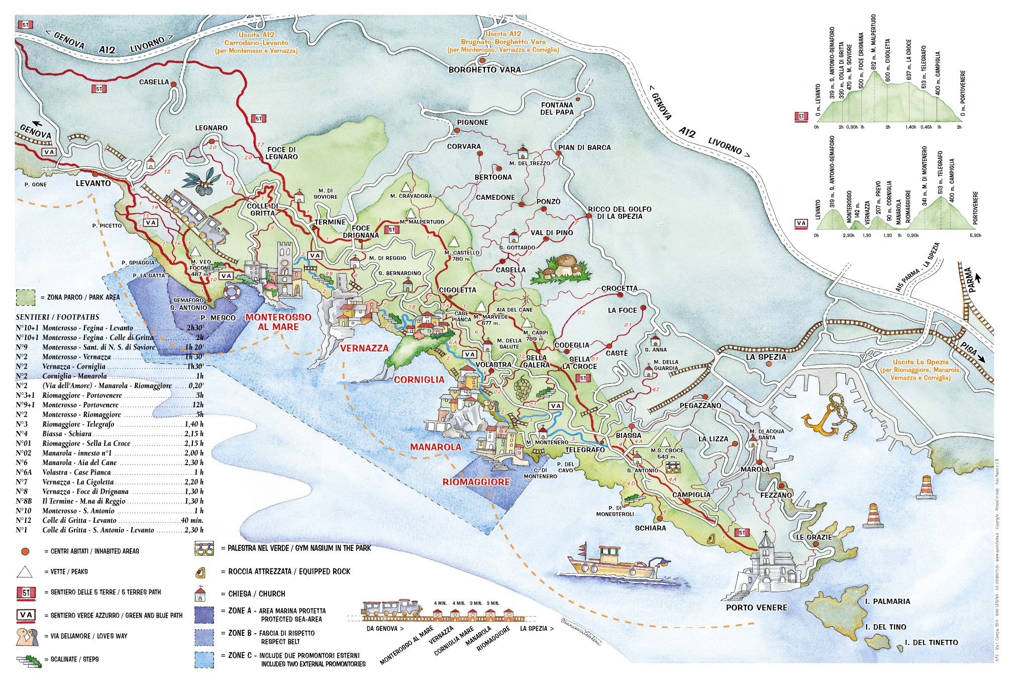 Cinque Terre Map